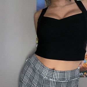 black bandage top